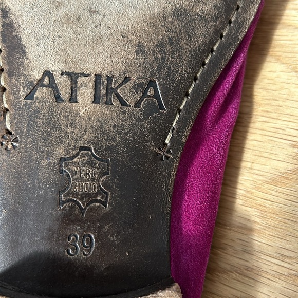 Atika Purple Suede Leather sole loafers size 39 US 9 - Picture 9 of 16